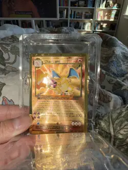 2021 Pokemon Celebrations Classic Collection Charizard Gold Metal Card #4/102 - Image 3