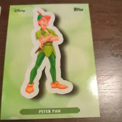 2025 Topps Disney Enchanted Sticker Card Tinkerbell ES-9 & Peter Pan ES-8 - Image 5