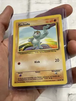 Pokemon Base Set Machollo (Machop) 52/102 GERMAN Nintendo Common Card NM Vintage - Image 2