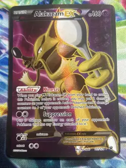 Pokemon Alakazam EX TCG 2016 Holo Full Art Ultra Rare Card 117/124 - Image 1