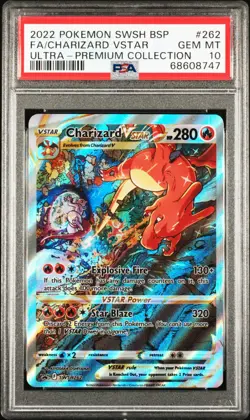 2022 Pokemon Ultra Premium Collection Charizard VSTAR Promo Card SWSH262 PSA 10 - Image 1