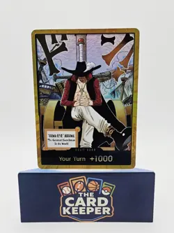 DON!! Card (Dracule Mihawk) (Gold) The Azure Sea's Seven Foil One Piece TCG OP14 - Image 1