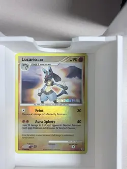 Pokemon Lucario Stamped Promo Reverse Holo 006/130 Diamond & Pearl Card - Image 1