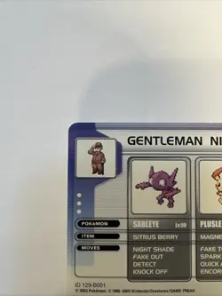 2003 Pokemon Ruby/Sapphire Version | Battle E-Card | Gentleman Nils ID 129-B001 - Image 2