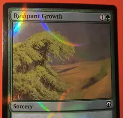 MTG: MAGIC *RAMPANT GROWTH* RIPPLE FOIL M3C/#0240/ NM / COMMON /UNPLAYED - Image 2