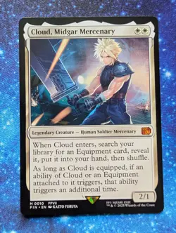 Cloud, Midgar Mercenary 0010 MTG Regular Mythic FIN Final Fantasy NM - Image 1