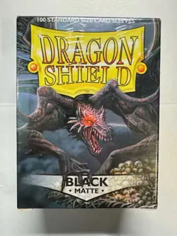 Dragon Shield Matte Sleeves - Black (100ct) - Image 1