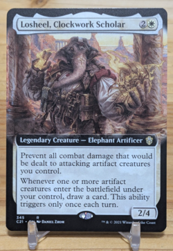 Losheel, Clockwork Scholar Extended Art Legendary Creature Elephant C21 #345 - Image 1