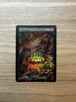 DAMNATION SIGNED RON SPENCER FOIL PLAYER REWARDS PROMO MTG magic The Gathering - Image 1