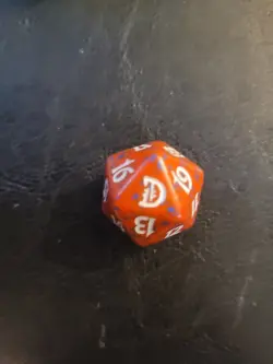 Magic the Gathering MTG Red Deckmasters Spindown Dice D20 Good Life Counter RARE - Image 1