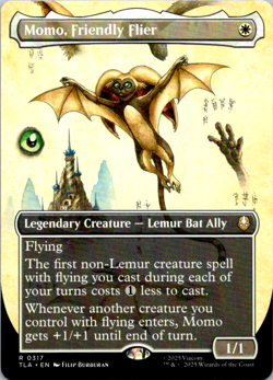 Momo, Friendly Flier (Borderless) #317 || MTG - Avatar: The Last Airbender || 20 - Image 1