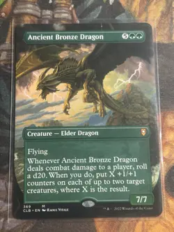 Magic: The Gathering Ancient Bronze Dragon Mythic Borderless Commander Legends - Image 1