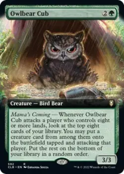 Owlbear Cub (Extended Art) -Foil Near Mint MTG - Image 1