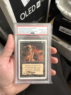 Magic the Gathering Revised Edition Demonic Tutor 1994 PSA 10 Pop 64 - Image 1