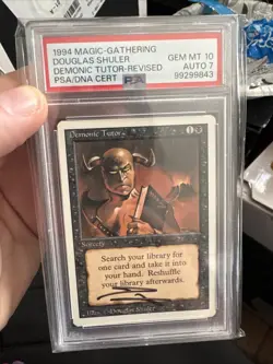 Magic the Gathering Revised Edition Demonic Tutor 1994 PSA 10 Pop 64 - Image 3