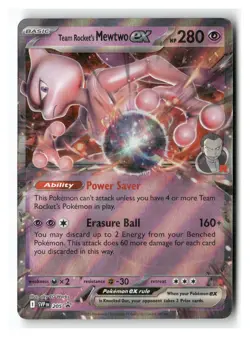 Team Rocket's Mewtwo ex SVP 205 Promo Scarlet & Violet Pokemon Near Mint - Image 1