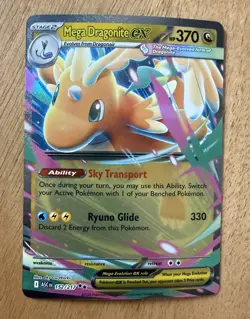 Pokemon Mega Dragonite EX 152/217 Full Art Holo EX Card English - Image 1