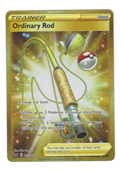 Pokemon TCG: Ordinary Rod (Secret) - 215/202 - Sword & Shield Base - NM - Image 1
