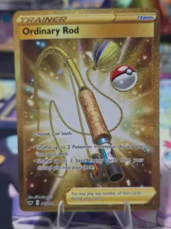 Pokemon TCG: Ordinary Rod (Secret) - 215/202 - Sword & Shield Base - NM - Image 3