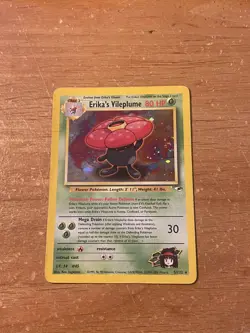 2000 Pokemon Gym Heroes 5/132 Erika's Vileplume Holo SWIRL MP/HP - Image 2