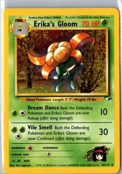 ERIKA'S GLOOM 46/132 UNCOMMON GYM HEROES POKEMON MP - Image 1