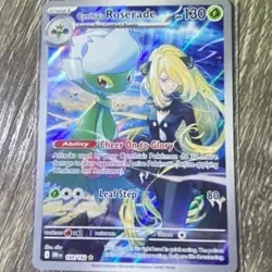 Cynthia's Roserade 184/182 Sv10: Destined Rivals Full Art Holo Pokemon TCG - Image 1