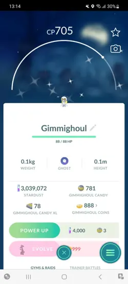 Pokemon Go Shiny Gimmighoul (Reduced) - Image 1