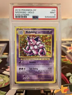 Nidoking 2016 Pokemon XY Evolutions Holo #45 PSA 9 - Image 1