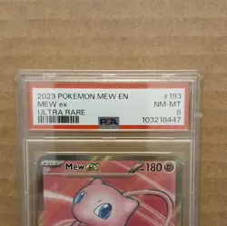 Pokemon Mew ex 193/165 Ultra Rare PSA 8 Holo Scarlet & Violet 151 2023 - Image 3