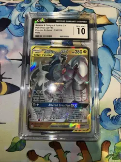 Pokemon Arceus & Dialga & Palkia GX 156/236 Cosmic Eclipse CGC 10 Gem Mint Holo - Image 1