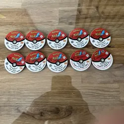 Pokemon Tazos Pogs Milk Caps Set Of 10 Walkers Crisps 2001 Pikachu - Image 2