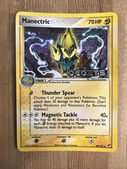 Pokemon TCG Manectric EX Deoxys 38/107 Reverse Holo Uncommon VLP - Image 1