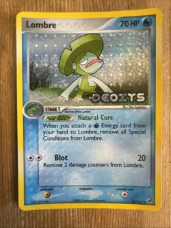 Pokemon - Lombre 34/107 Reverse Holo Rare Stamped - EX Deoxys LP - Image 1