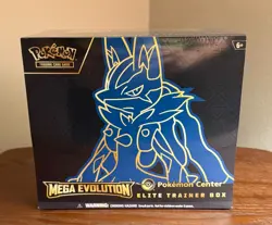 Pokemon TCG Mega Evolution Pokemon Center ETB Lucario - SEALED, IN HAND - Image 1