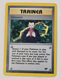 Pokemon TCG Giovanni 18/132 Gym Challenge Holo Rare MP - Image 1