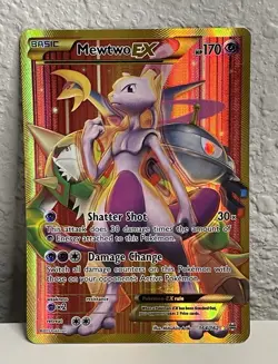 (LP) Mewtwo EX 164/162 Secret Rare XY Breakthrough Full Art Holo Pokemon TCG - Image 1