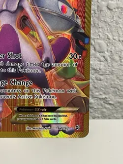 (LP) Mewtwo EX 164/162 Secret Rare XY Breakthrough Full Art Holo Pokemon TCG - Image 5