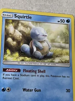 Squirtle card 22/181 Sun & Moon Team Up 2019 Non-Holo Turtle Pokemon TCG - Image 3