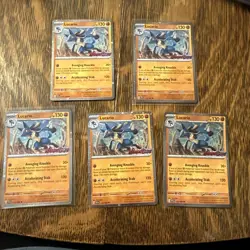 Lucario 114/198 Cosmos Holo Scarlet & Violet Stamped Pokemon TCG X5 - Image 1