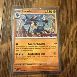 Lucario 114/198 Cosmos Holo Scarlet & Violet Stamped Pokemon TCG X5 - Image 5