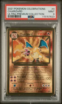 2021 POKEMON CELEBRATIONS ULTRA-PREM COLL #4 CHARIZARD PSA 9 - Image 1