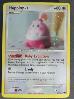Happiny 14/17 Holo Pop Series 8 Pokemon TCG - Image 1
