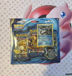 POKEMON XY - Evolutions 3 Pack Blister [Black Kyurem] SEALED - Image 1