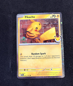Pikachu 051/162 Stamped 2026 Pokemon Day 30 Promo Cosmos Holo w/DOUBLE SWIRL 🌀 - Image 2