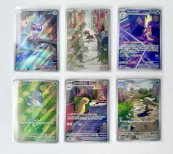 Pokemon TCG Illustration Rare Assorted Lot of 6 Scarlet & Violet Mega Evoultion - Image 1