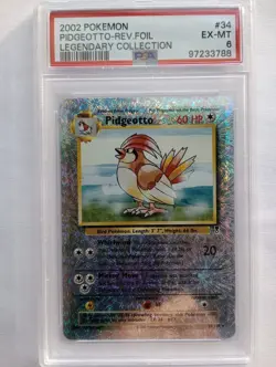 Pokemon 1x Pidgeotto - Legendary Collection Reverse Holo - #34 - PSA 6 - Image 1