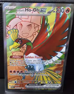 Pokemon TCG Ethan's Ho-Oh EX Ultra Rare Full Art Destined Rivals 209/182 - Image 1