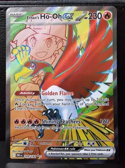 Pokemon TCG Ethan's Ho-Oh EX Ultra Rare Full Art Destined Rivals 209/182 - Image 3