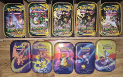 Pokemon Kanto Power Mini Tin 5 Pack Amazon - Evolving Skies and Fusion Strike - Image 3