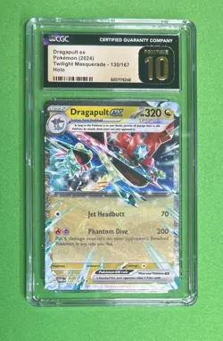Pokemon Dragapult Ex 103/167 Twilight Masquerade CGC Pristine 10 - Image 1